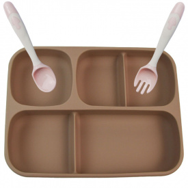 Набор силиконовой посуды 2Life 3 предмета Коричневый (vol-10733)