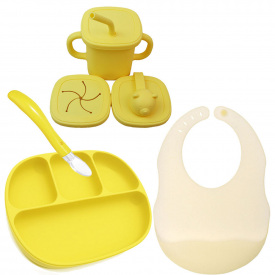 Набор силиконовой посуды силиконовой 2Life 4 предмета Желтый (vol-10435)