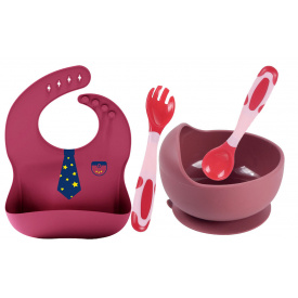 Набор силиконовой посуды 2Life Y16 3 предмета Бордовый (vol-10232)