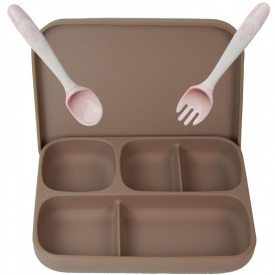 Набор силиконовой посуды 2Life 2 предмета Коричневый (vol-10734)
