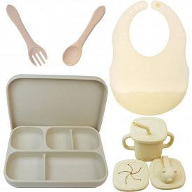 Набор силиконовой посуды 2Life 5 предметов Бежевый (vol-10486)