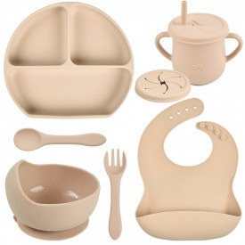 Набор силиконовой посуды 2Life Y15 6 предметов Бежевый (vol-10992)