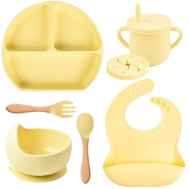 Набор силиконовой посуды 2Life Y11 6 предметов Желтый (v-11139)