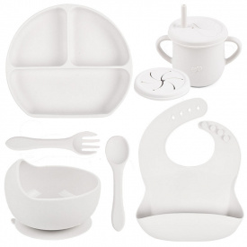 Набор силиконовой посуды 2Life Y23 6 предметов Белый (v-11000)