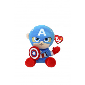 Дитяча м'яконабивна іграшка TY Капітан Америка 15 см Різнокольоровий ЦБ 00266549