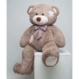 Плюшевий ведмедик Mister Medved з латками Маркус 150 см Капучіно (057)