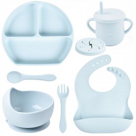 Набор силиконовой посуды 2Life Y5 7 предметов Голубой (v-11126)