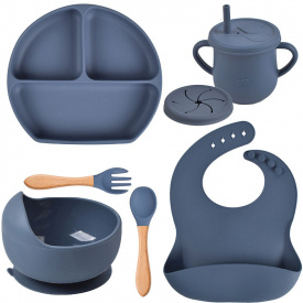Набор силиконовой посуды 2Life Y10 6 предметов Синий (v-11138)