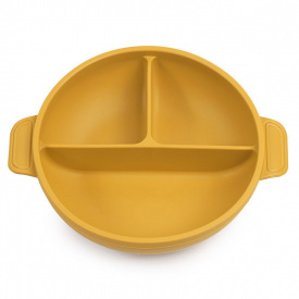 Глубокая трехсекционая силиконовая тарелка 2Life Y17 560 мл Оранжевый (v-11084)