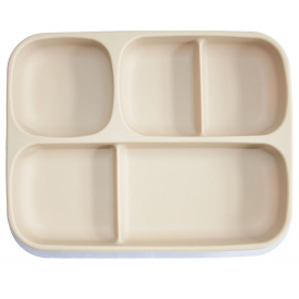 Детская пяти-секционная силиконовая тарелка с присоской 2Life 700 мл Бежевый (vol-10190)