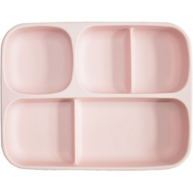 Детская пяти-секционная силиконовая тарелка с присоской 2Life 700 мл Розовый (vol-10192)