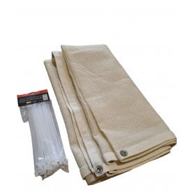 Сітка ширма для балкона No Brand 110 г/м2 90x500 см Молочний (2595581316)