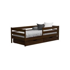 Ліжко дерев'яне Estella Нота 90х200 Темний горіх Щит Л4 Смела