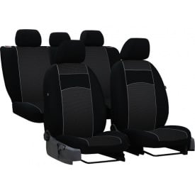 Авто чехлы с автоткани Audi A4 B6 2000-2004 POK-TER VIP с серой вставкой