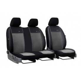 Авточехлы для RENAULT MASTER 1998-2010 эко кожа с алькантарой POK-TER Exclusive 1+2 серый