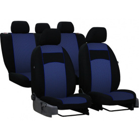 Авточехлы с автоткани Volkswagen Golf IV 1997-2006 Pok-ter VIP с синей вставкой