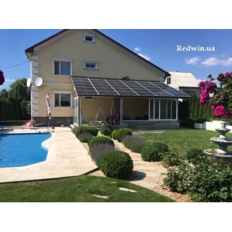 Скління котеджу вікнами від виробника в Києві - повороті, розсувні та гармошкою