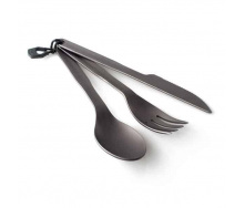 Комплект GSI Outdoors нож/вилка/ложка Halulite Ring Cutlery 3 предмета Черный (1099-50014)
