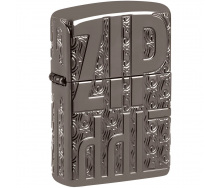 Зажигалка бензиновая Zippo Logos Design Серый (46312)