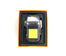 Зажигалка USB аккумуляторная электроимпульсная с LED фонариком СОВ Lighter 9033 Черный