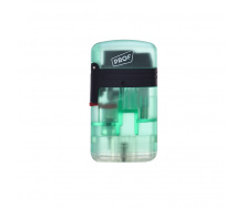 Зажигалка газовая 2 турбо Prof Double Jet Flame Transparent Зеленая (40803728GRE)