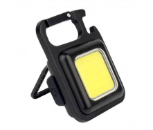 Фонарик-брелок с карабином и открывашкой HiSmart Black (16613-hbr)