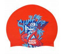 Шапочка для плавания силиконовая юниорская MadWave Junior FLAMINGO M057206 Красный