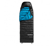 Спальный мешок пуховой Naturehike CW400 L NH18C400-D 85x220 см Черный (2355732282)