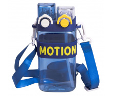 Бутылка для воды с двойным открыванием YIWU Motion 550 мл Синий (HP-14-49BL)