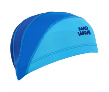 Шапочка для плавания текстильная на длинные волосы юниорская MadWave LONG HAIRS JUNIOR M052102 Синий