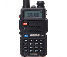Рация Baofeng UV-5R Black + Гарнитура Baofeng c кнопкой РТТ