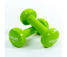 Гантели planeta-sport для фитнеса с виниловым покрытием Zelart Beauty 2 x 4 кг TA-5225-4 Салатовый