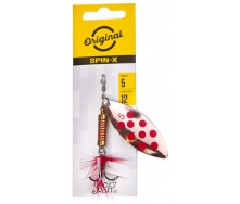 Блесна вращающаяся с бородкой LJ SPIN X LONG 05 весом 12 г (цв.CR)