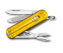 Складной нож Victorinox Classic 58 мм 7 функций Желтый полупрозрачный (0.6223.T81G)