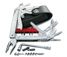 Мультитул Victorinox Swisstool Plus в кожаном чехле 38 функций (3.0338.L)