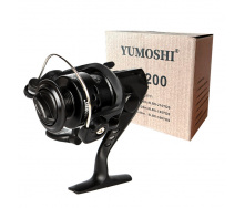 Катушка безынерционная с леснкой для спиннинга Yumoshi JM200 Черный (5429-17035)