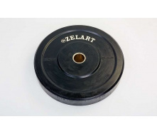 Бамперные диски для кроссфита Zelart Z-TOP ТА-5125-20 20кг Черный