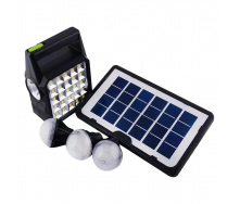 Портативная система освещения GDTimes GD-105 Фонарь + 3 LED лампы + солнечная панель 8800 mAh (3_02516)
