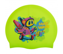 Шапочка для плавания детская MadWave Junior MAD BOT M057915 Зеленый