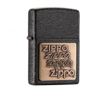 Зажигалка ZIPPO Brass Emblem Black Crackle (362)