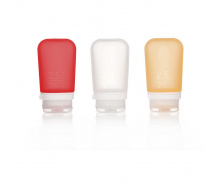 Набор силиконовых бутылочек Humangear GoToob+ 3-Pack Medium Clear/Red/Orange (1054-022.0039)