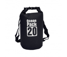 Водонепроницаемая сумка рюкзак гермомешок с шлейкой на плечо Ocean Pack 20 л Black (553582159)