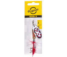 Блесна вращающаяся с бородкой LJ SPIN X ROUND 04 весом 11 г (цв.SR)