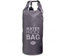 Водонепроницаемый гермомешок с плечевым ремнем Waterproof Bag 10л TY-6878-10 (PVC) Серый (PT0492)
