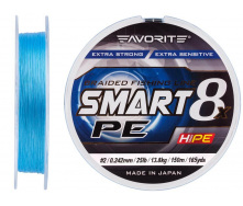 Шнур Favorite Smart PE 8x 150м #2.0/0.242mm 25lb/13.8kg Синий (1013-1693.10.76)