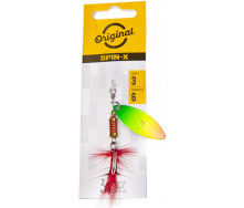 Блесна вращающаяся с бородкой LJ SPIN X LONG 03 весом 6 г (цв.FT)