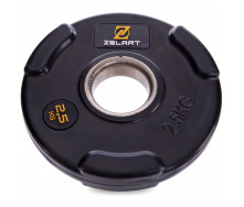 Блины (диски) обрезиненные Zelart TA-2673-2_5 51мм 2,5кг Черный
