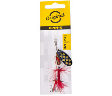 Блесна вращающаяся с бородкой LJ SPIN X ROUND 02 весом 5 г (цв.BF)