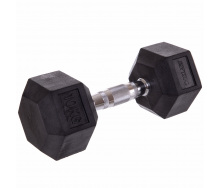 Гантель шестигранная гексагональная ZELART TA-5159-10 10кг Черный