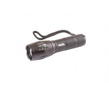 Фонарик с регулировкой фокуса MASTERTOOL 5 режимов 130х38х28 мм CREE XM-L T6 LED 3xAAA/1x18650 AL 94-0819
